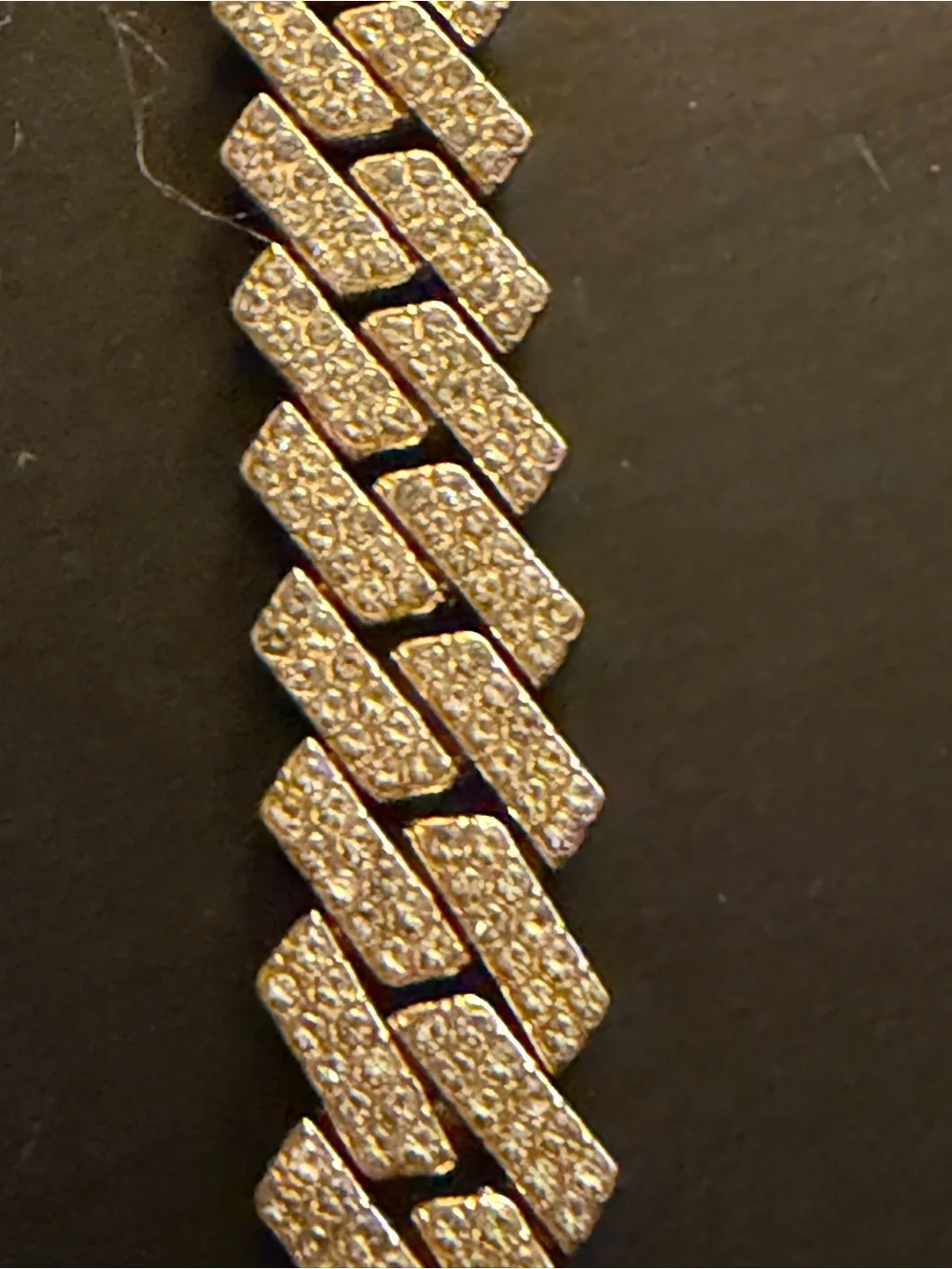 Gold-Tone women’s Iced Watch and Cuban Link Bracelet Set